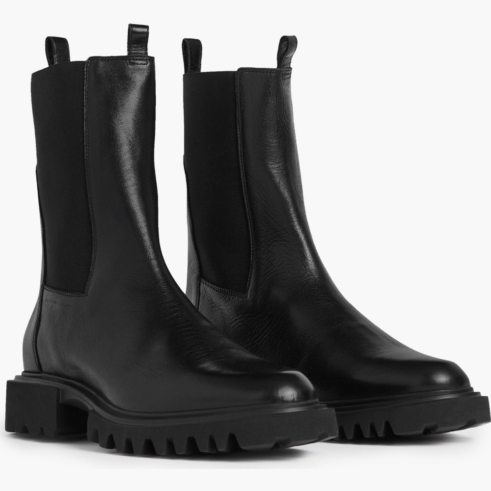 ALLSAINTS Hallie Chelsea boots lug sole Portuguese Leather  Size 40
